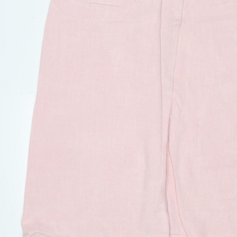 New Look Women Pink Size 10 Long Straight Pencil Button Skirt