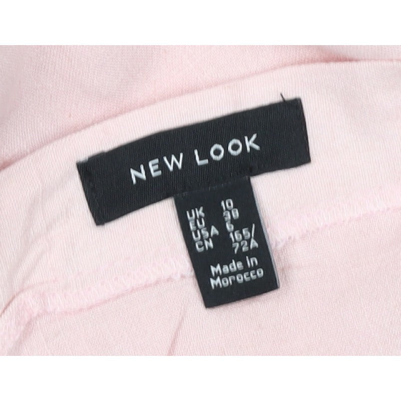 New Look Women Pink Size 10 Long Straight Pencil Button Skirt