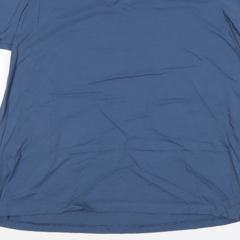 Marks and Spencer Men's Blue 3XL Regular Fit Stretch Polo Shirt