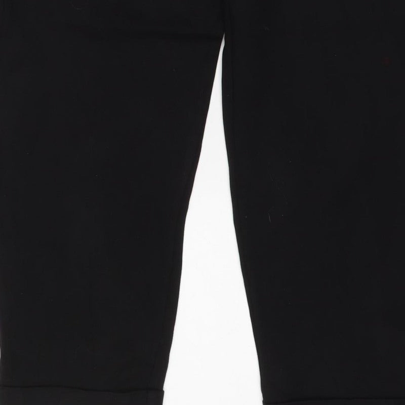 United Colors of Benetton Women Black XS Tapered Stretch Trousers