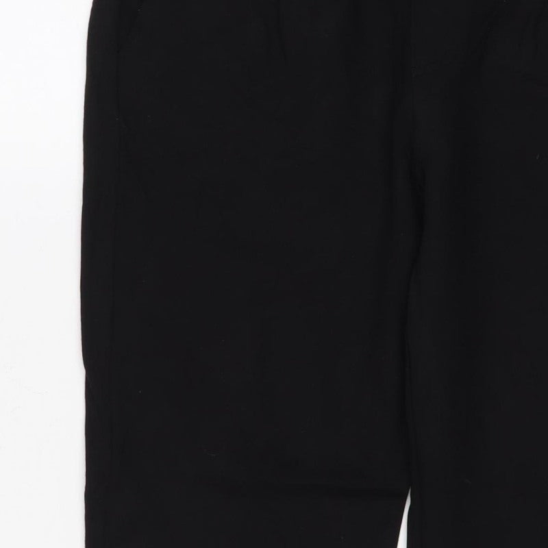 United Colors of Benetton Women Black XS Tapered Stretch Trousers