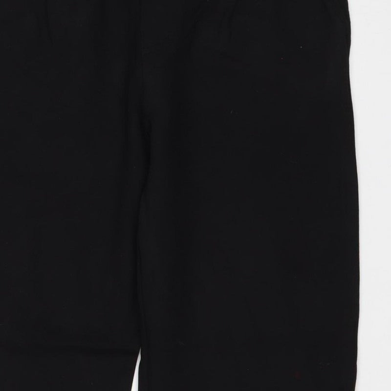 United Colors of Benetton Women Black XS Tapered Stretch Trousers