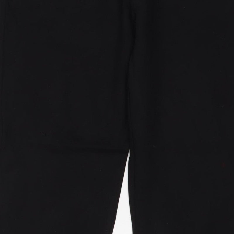 United Colors of Benetton Women Black XS Tapered Stretch Trousers