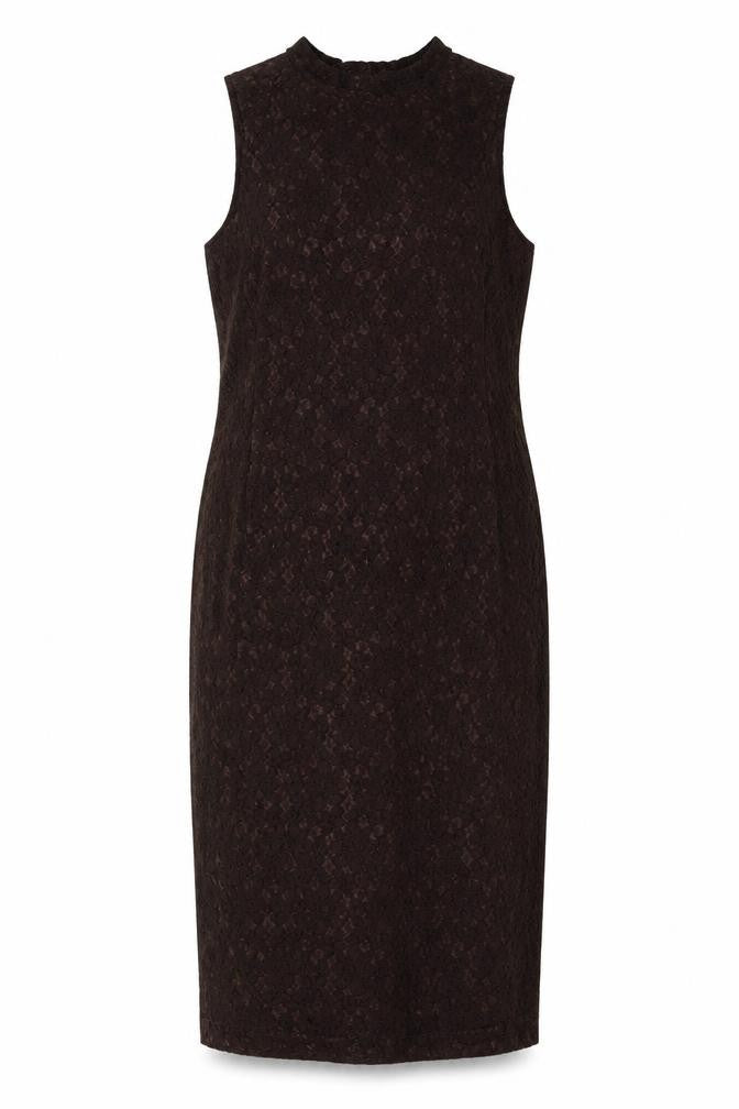 Wallis Women’s Brown Lace Beaded Floral Sheath Dress UK 16