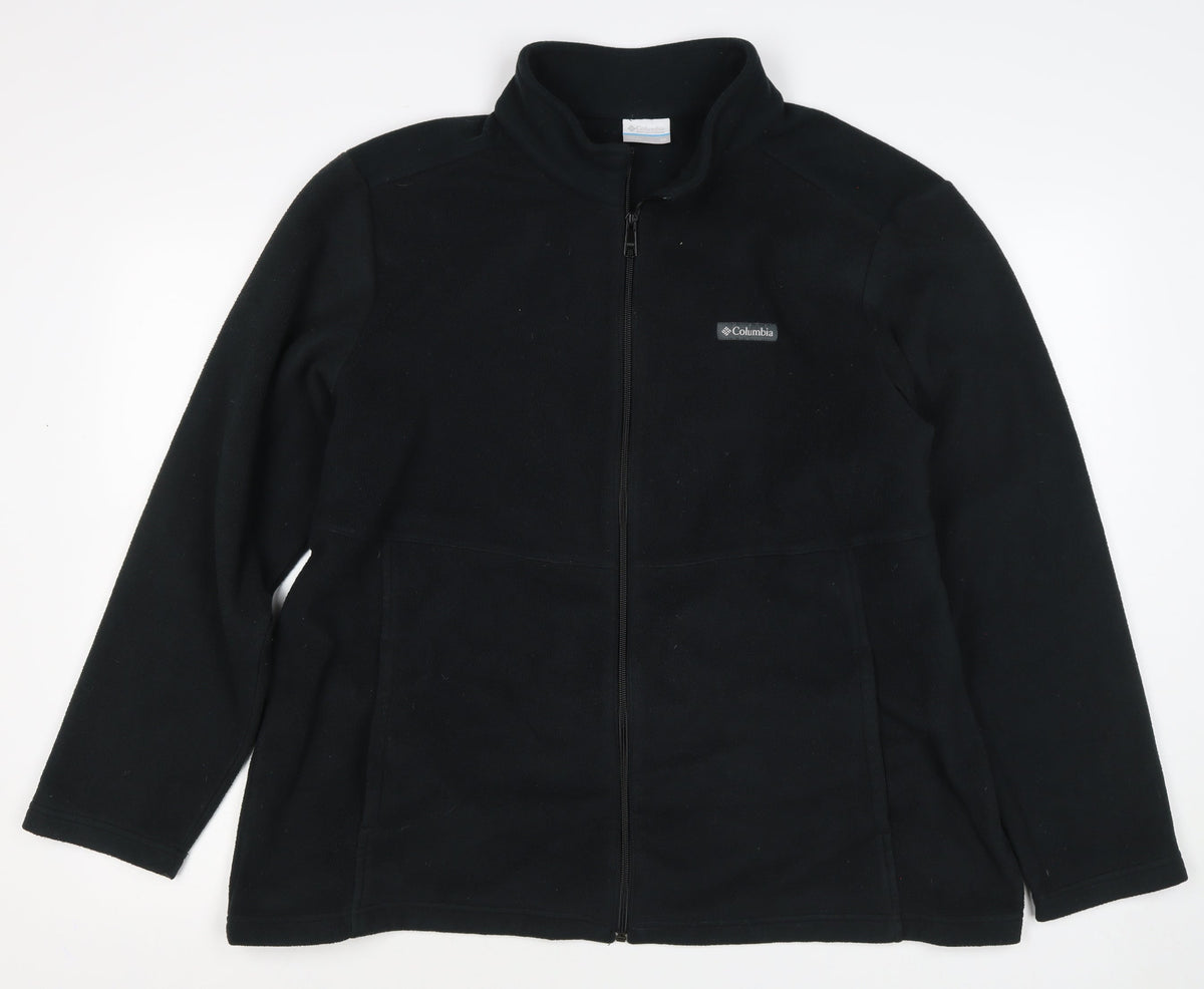 Columbia Women’s Black 2XL Basic Full Zip Fleece Jacket Logo Pockets