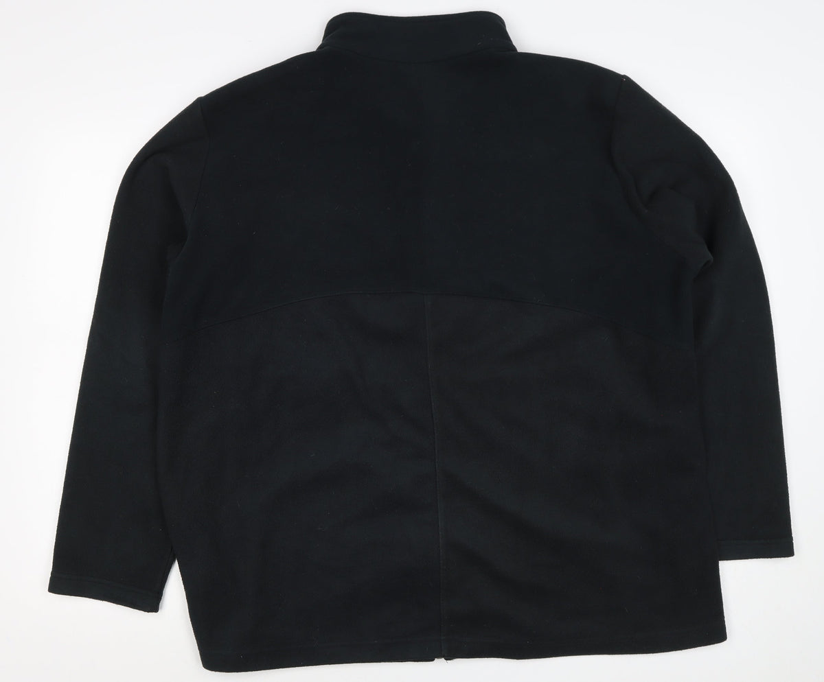 Columbia Women’s Black 2XL Basic Full Zip Fleece Jacket Logo Pockets
