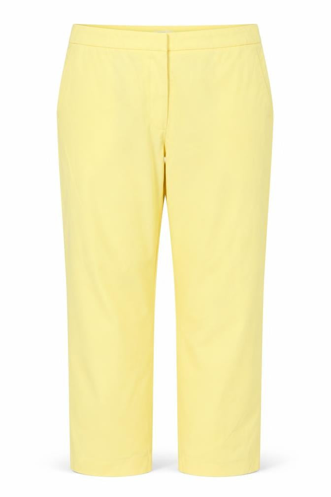 Marks and Spencer Women Yellow Size 16 Regular Straight Cotton Trousers