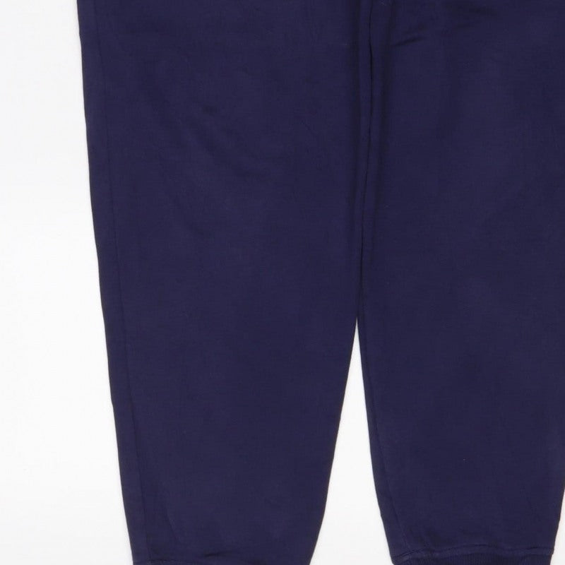 Under Armour Women Blue L Loose Fit Jogger Track Pants Drawstring