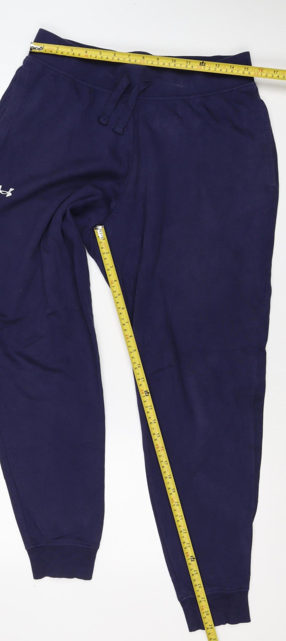 Under Armour Women Blue L Loose Fit Jogger Track Pants Drawstring