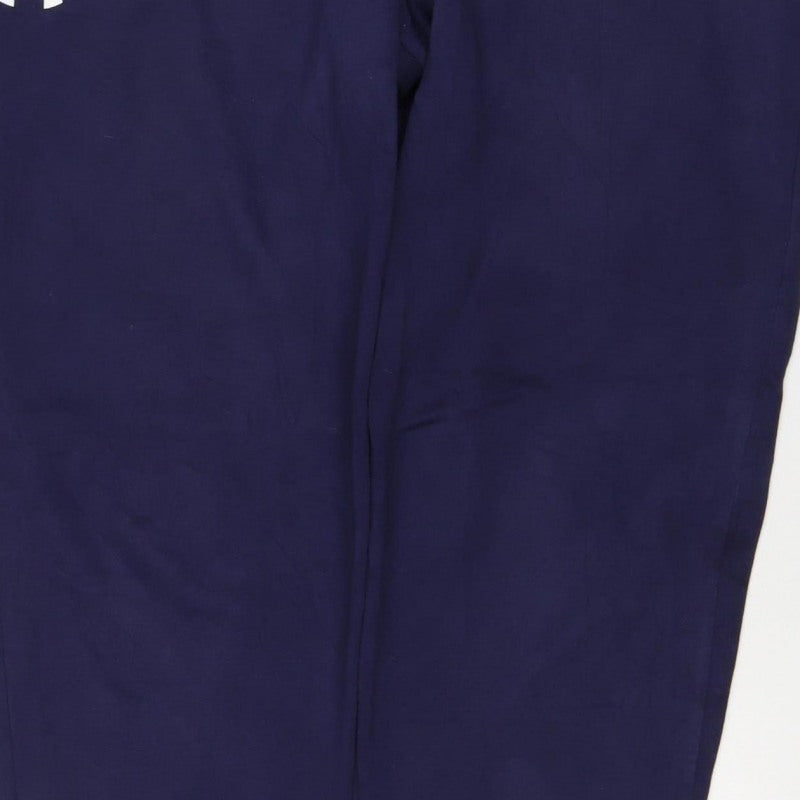 Under Armour Women Blue L Loose Fit Jogger Track Pants Drawstring