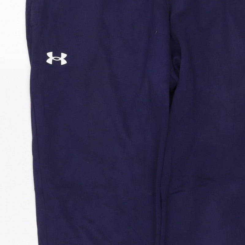 Under Armour Women Blue L Loose Fit Jogger Track Pants Drawstring