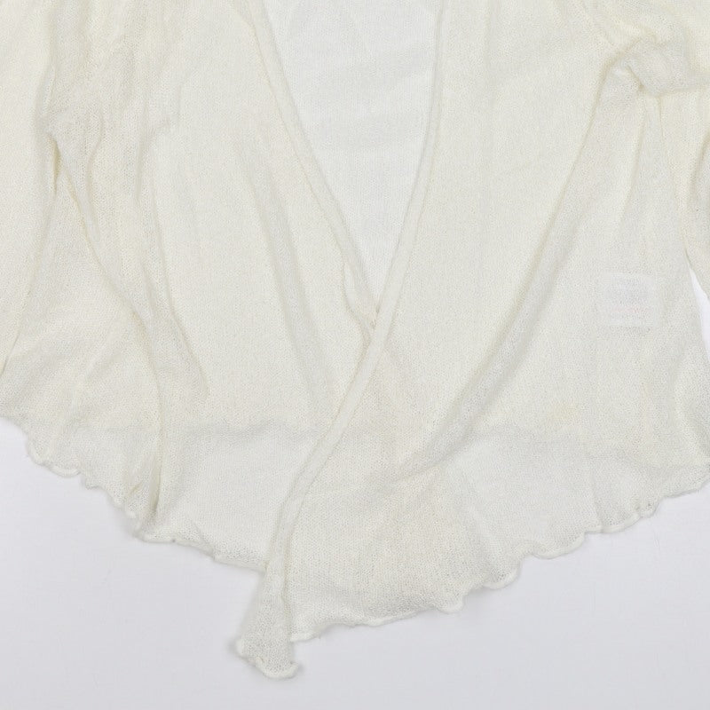 Isle Women’s Ivory Open Knit Mohair Cardigan Size 20