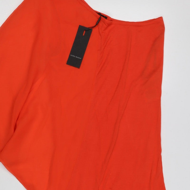 Vero Moda Women’s Orange M Basic Dolman Short Sleeve Blouse