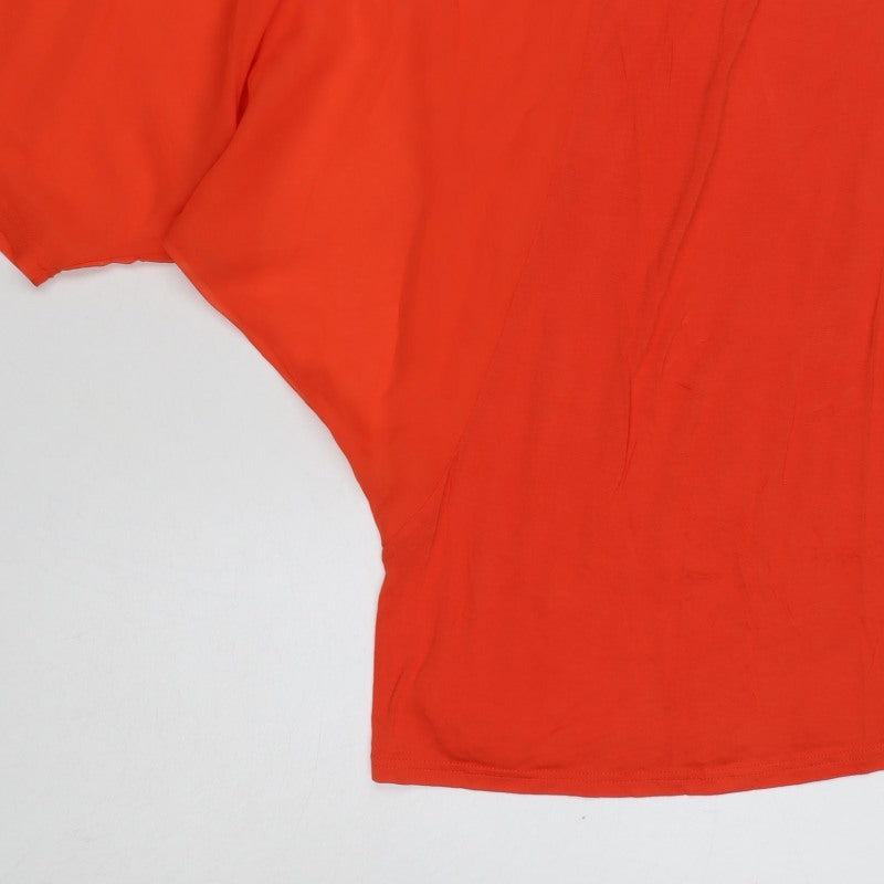 Vero Moda Women’s Orange M Basic Dolman Short Sleeve Blouse