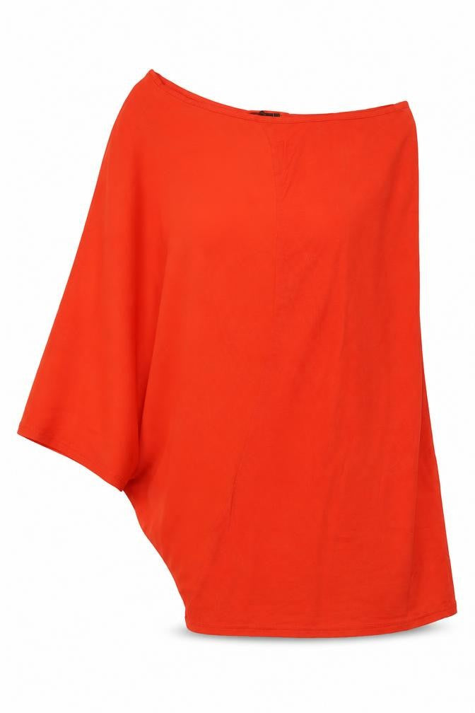 Vero Moda Women’s Orange M Basic Dolman Short Sleeve Blouse