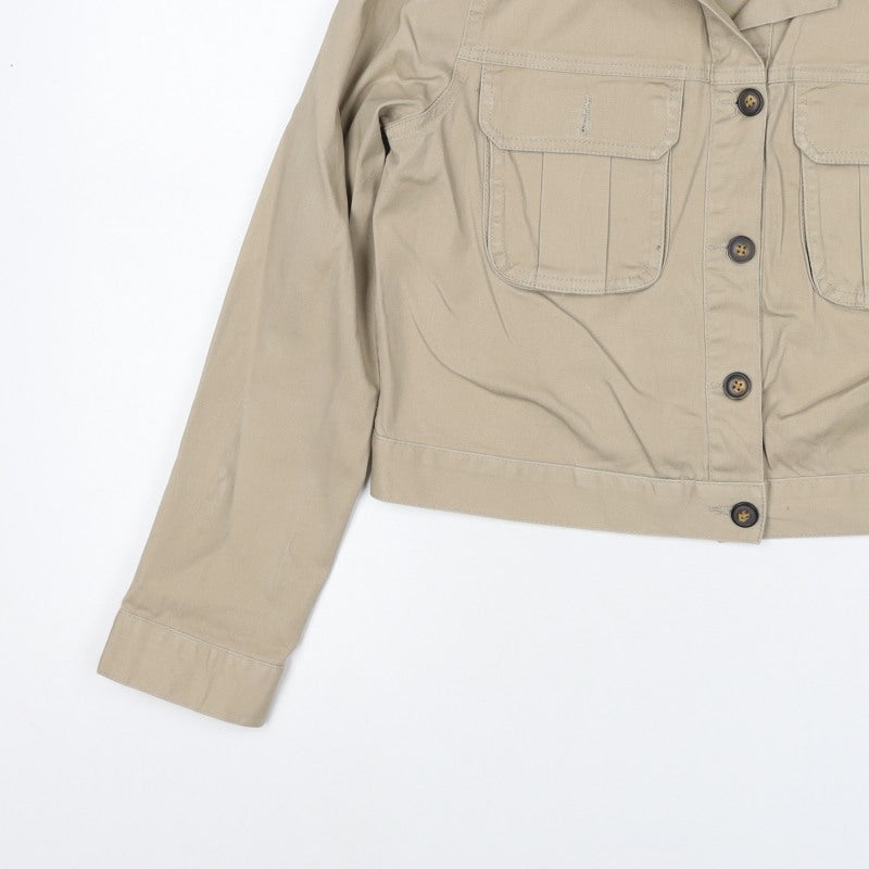 Red Herring Women’s Beige UK 12 Cropped Military Cotton Jacket