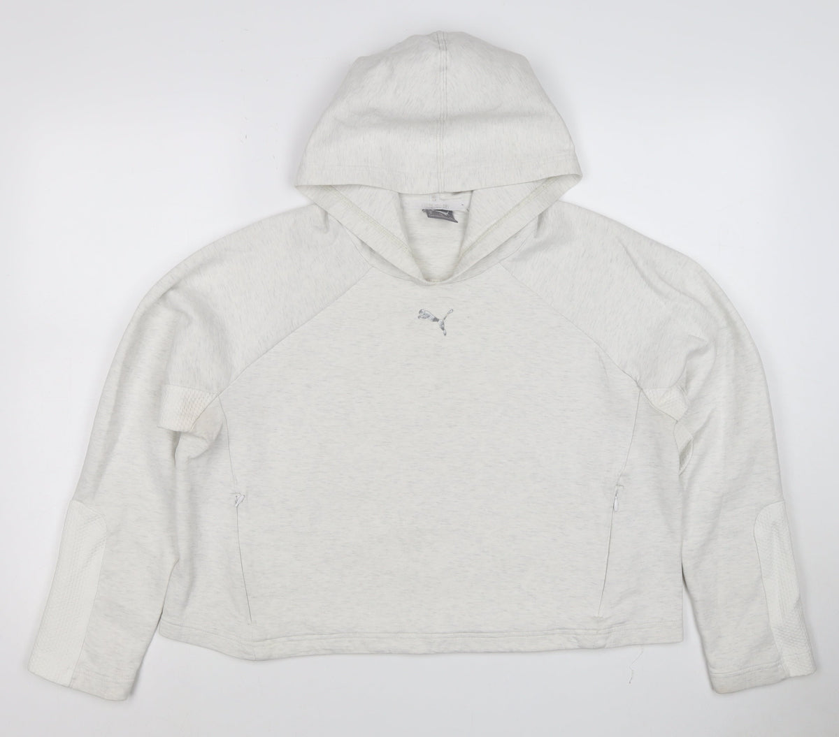 Puma Women’s Grey Logo Hooded Pullover Sweatshirt UK 16 XL