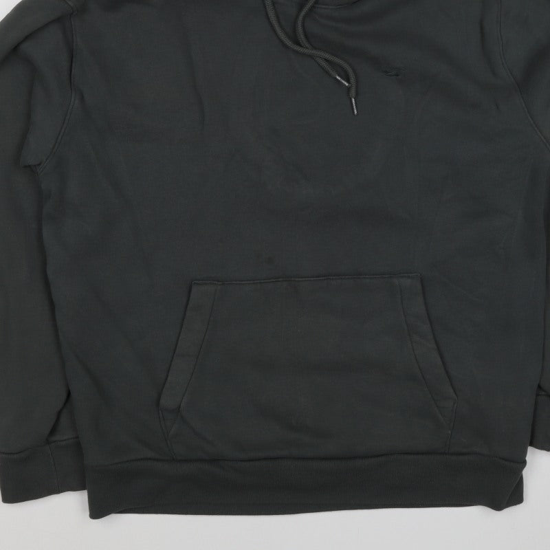 Hollister Men's Black M Pullover Hoodie Logo Fleece Kangaroo Pocket