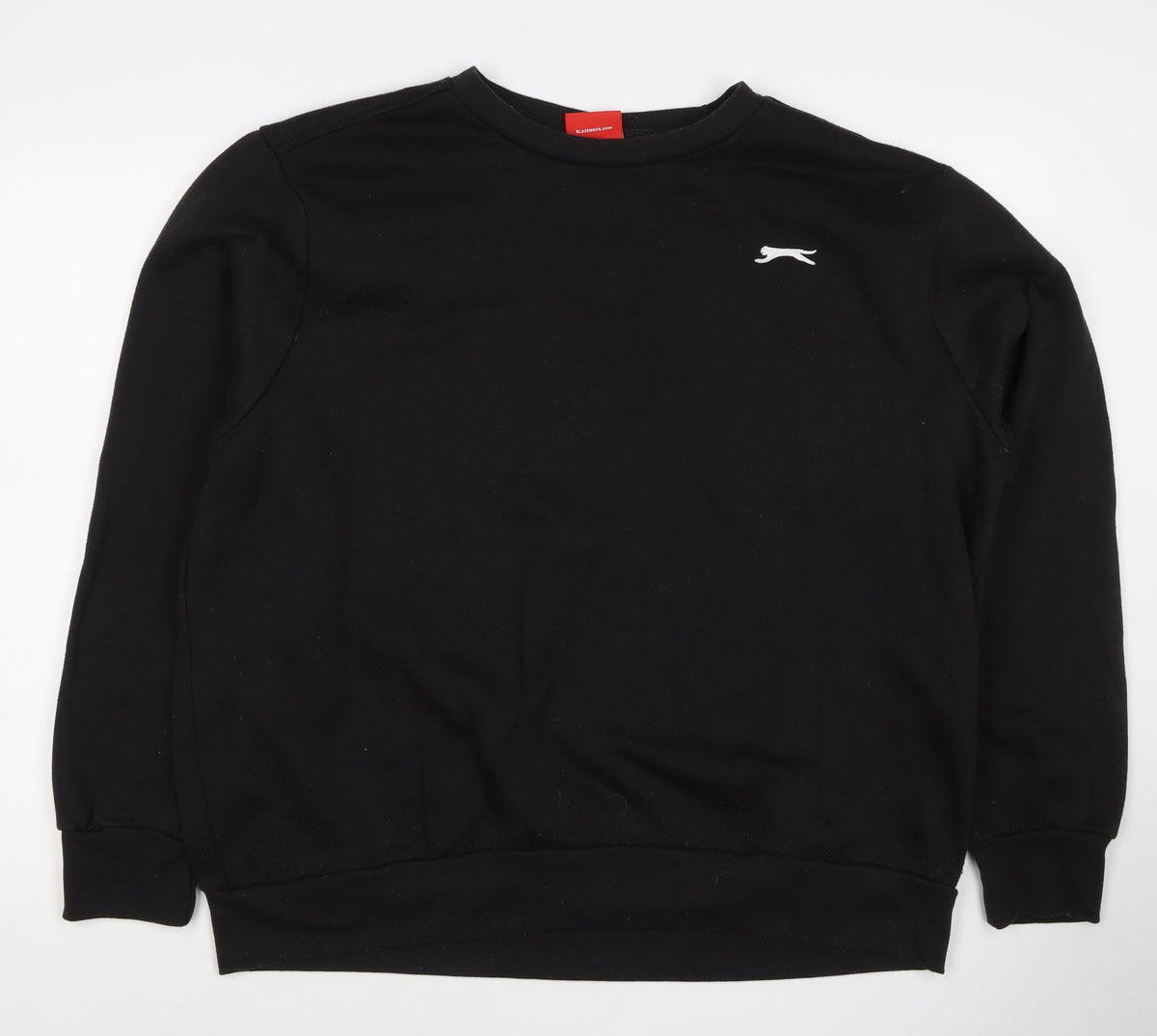 Slazenger Men’s Black 3XL Crew Neck Logo Pullover Sweatshirt