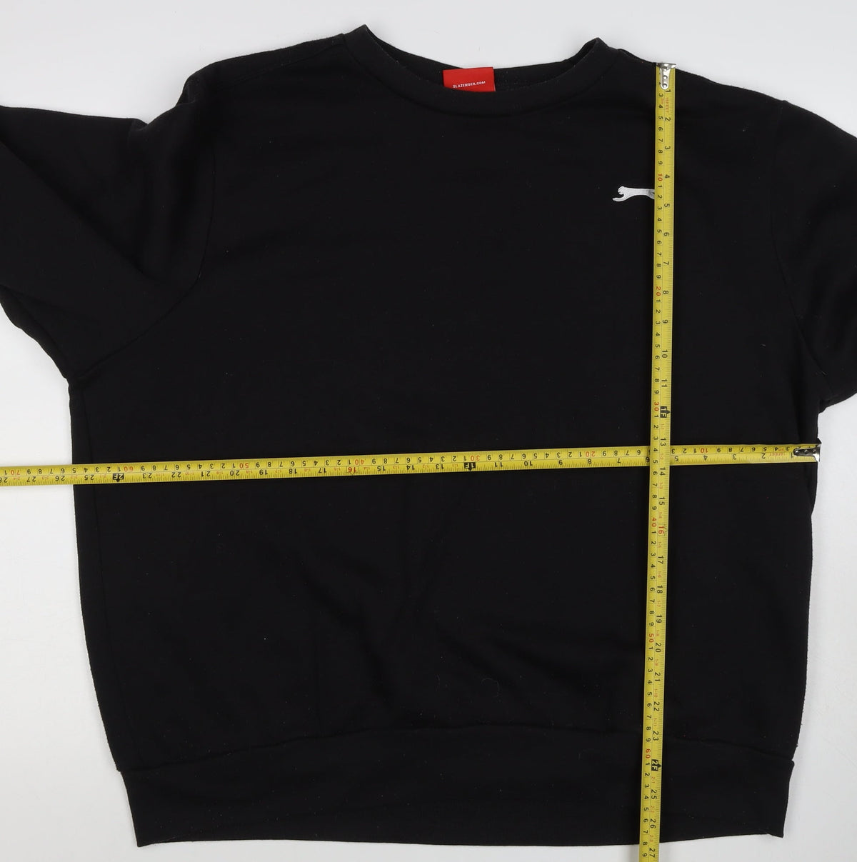 Slazenger Men’s Black 3XL Crew Neck Logo Pullover Sweatshirt