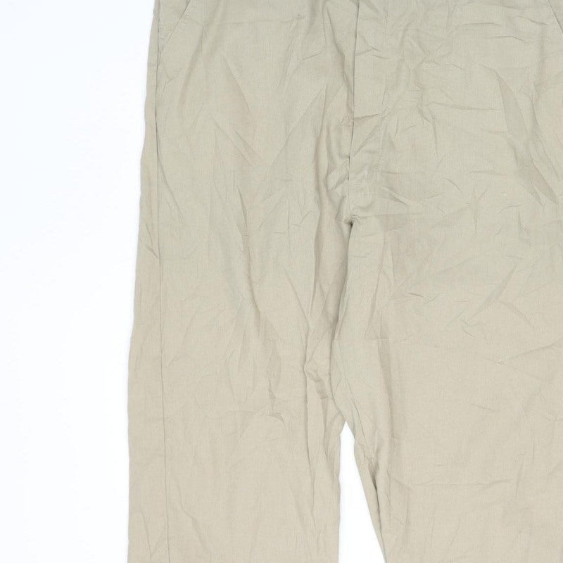 Dickies Men’s Beige L Workwear Coverall Dungarees Logo Zip