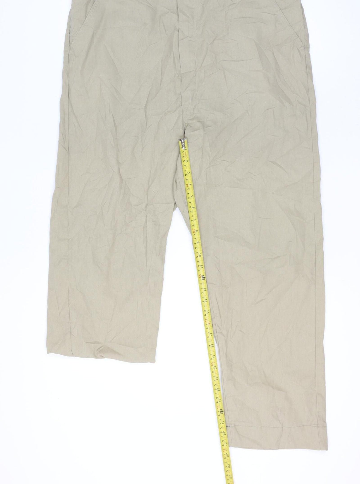 Dickies Men’s Beige L Workwear Coverall Dungarees Logo Zip