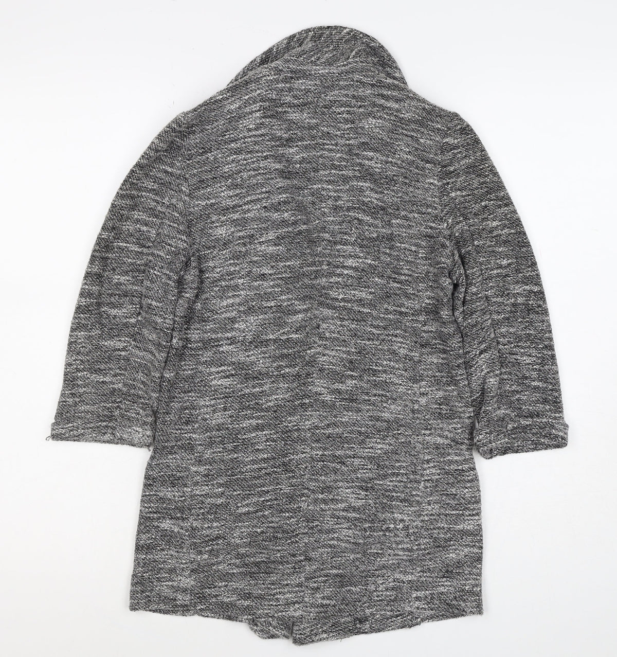 New Look Women's Grey Size 8 Open Cable Knit Cardigan Long Sleeve