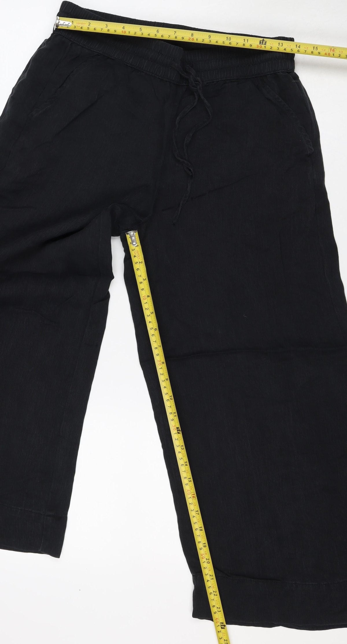 Joie Women’s Black M Lyocell Drawstring Cuffed Jogger Trousers