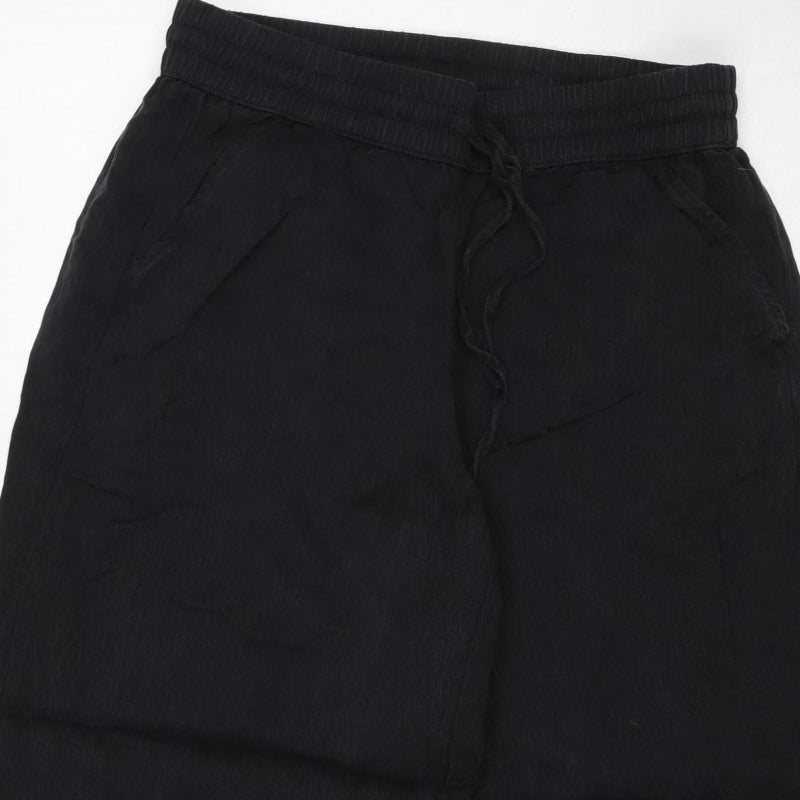 Joie Women’s Black M Lyocell Drawstring Cuffed Jogger Trousers