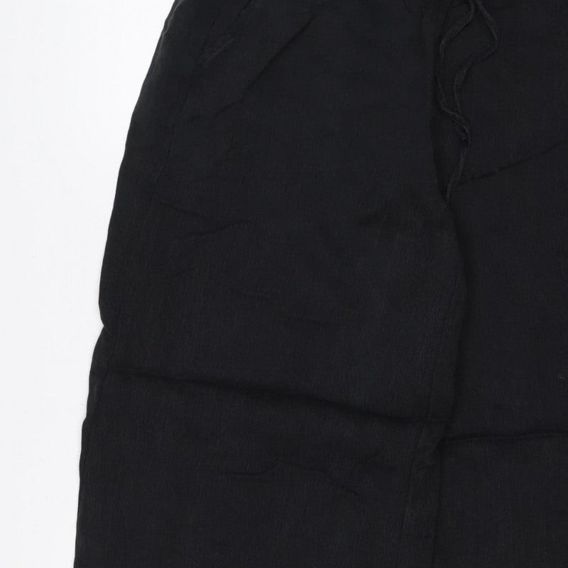 Joie Women’s Black M Lyocell Drawstring Cuffed Jogger Trousers