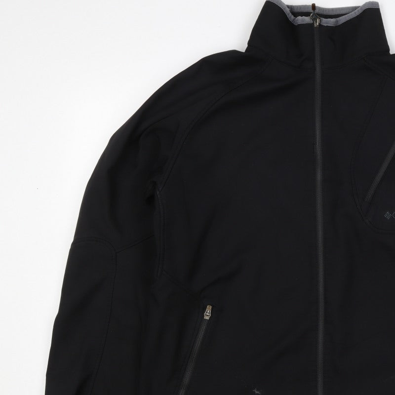 Columbia Mens Black L Softshell Interchange Full Zip Outdoor Jacket