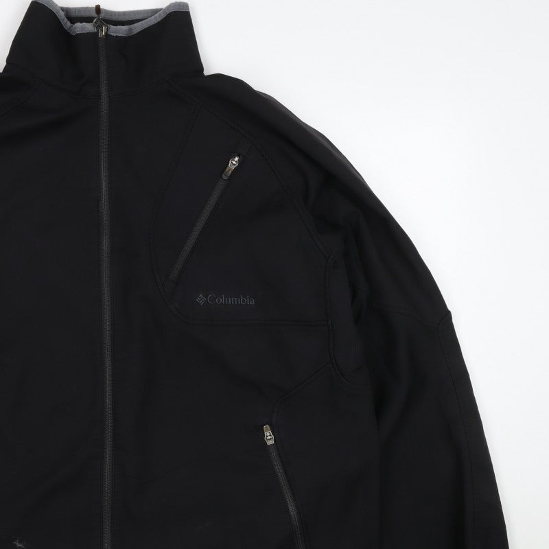Columbia Mens Black L Softshell Interchange Full Zip Outdoor Jacket