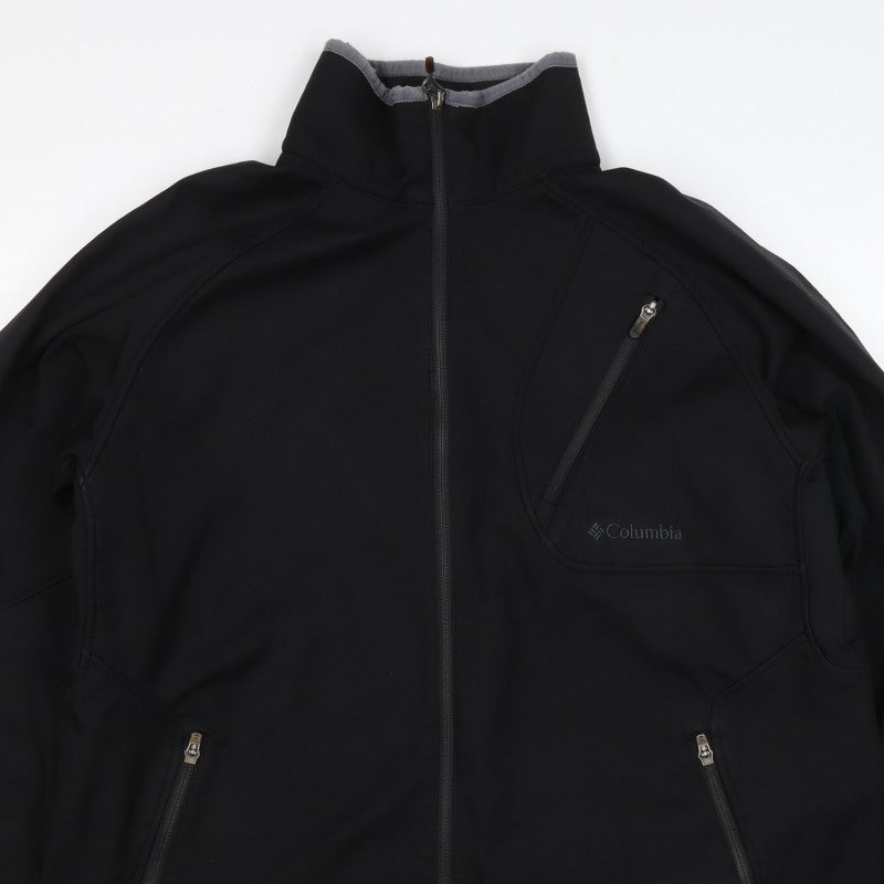 Columbia Mens Black L Softshell Interchange Full Zip Outdoor Jacket