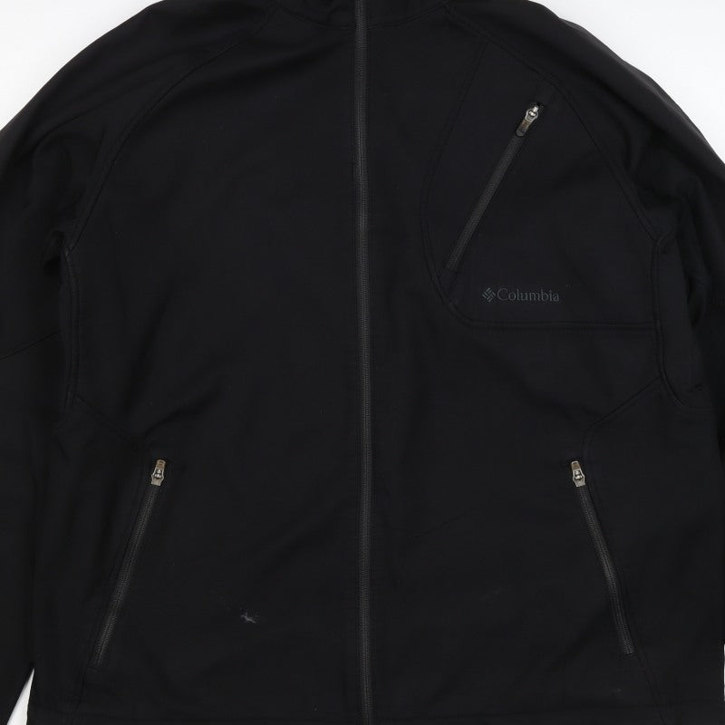 Columbia Mens Black L Softshell Interchange Full Zip Outdoor Jacket