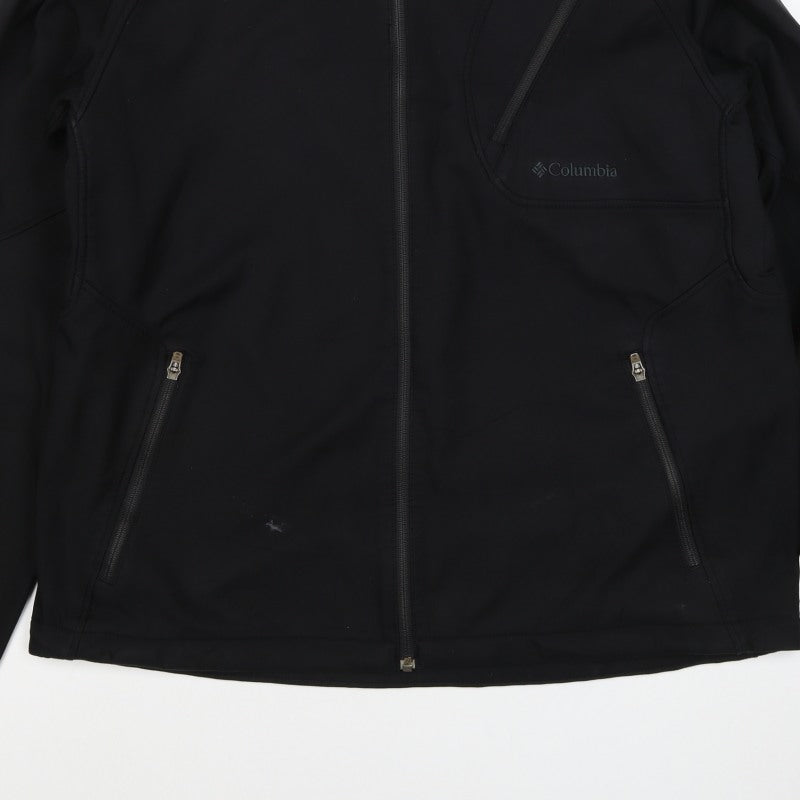 Columbia Mens Black L Softshell Interchange Full Zip Outdoor Jacket