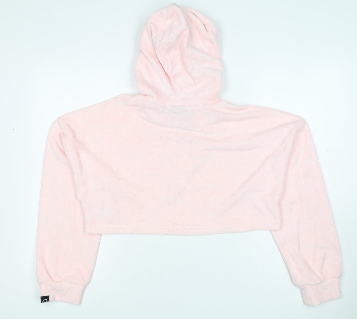 Ellesse Women Pink S Cropped Pullover Hoodie Logo Towelling New