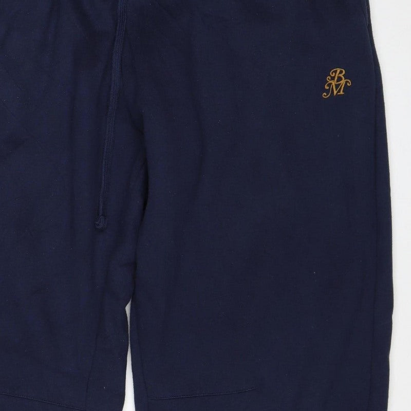 boohooMAN Men’s Blue XL Fleece Lined Drawstring Sweatpants
