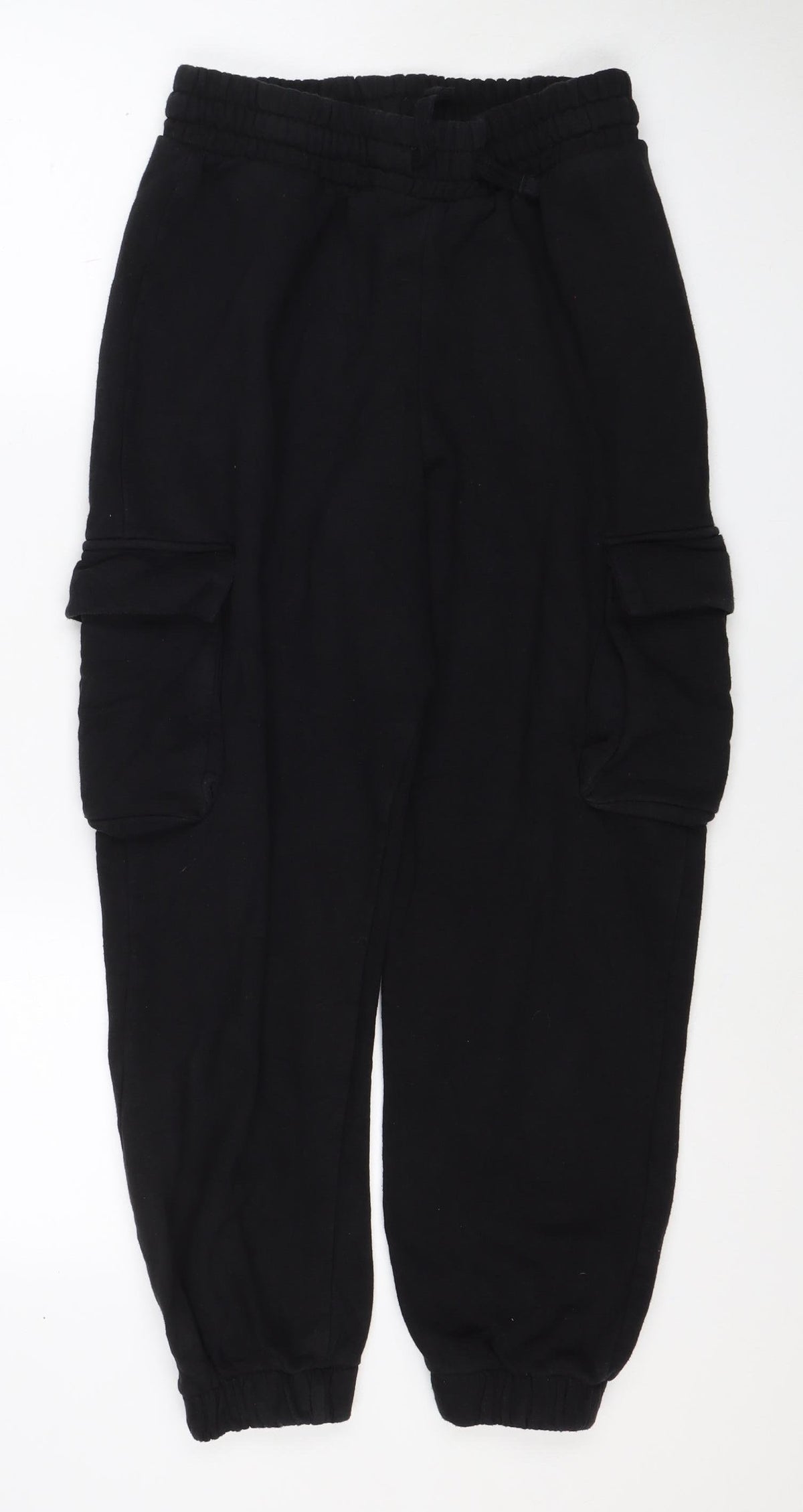 Zara Women Black M Jogger Sweatpants Elastic Waist Pockets
