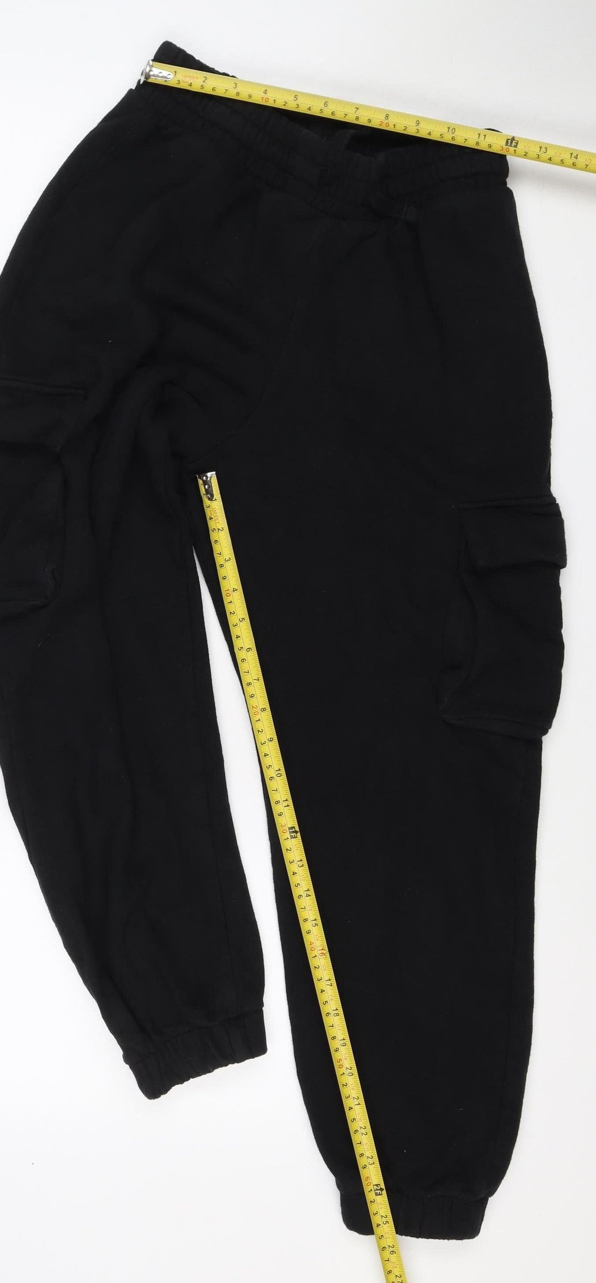 Zara Women Black M Jogger Sweatpants Elastic Waist Pockets