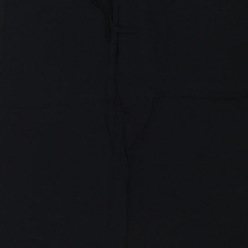 Marks & Spencer Women Black Size 18 Long Wide Leg Viscose Trousers