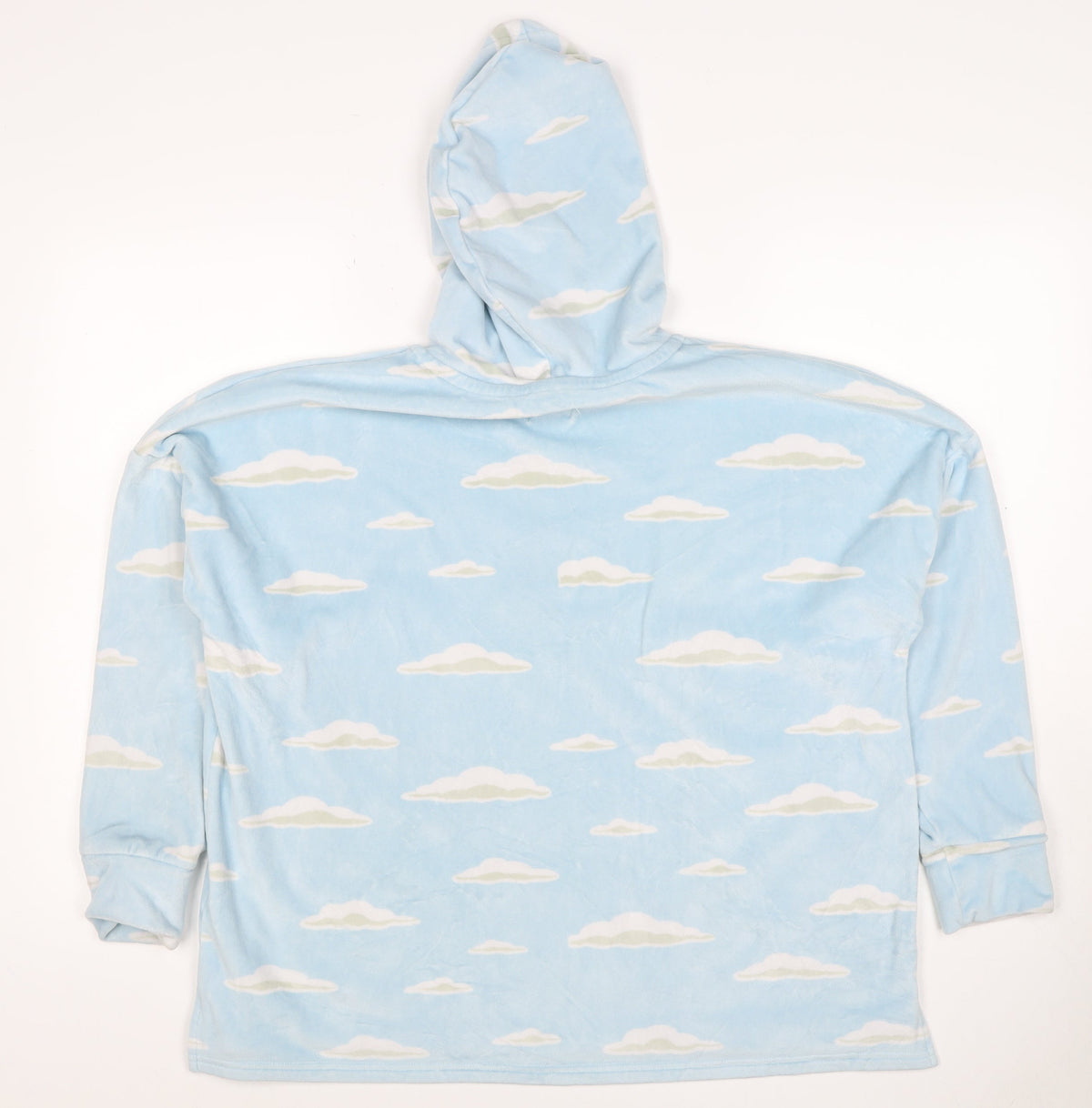 The Simpsons Women’s Blue Cloud Print Embroidered Pullover Hoodie XS