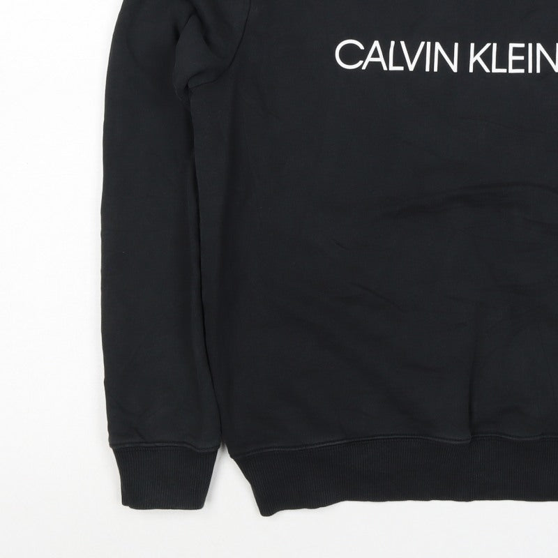 Calvin Klein Jeans Women’s Black M Logo Pullover Crew Sweatshirt