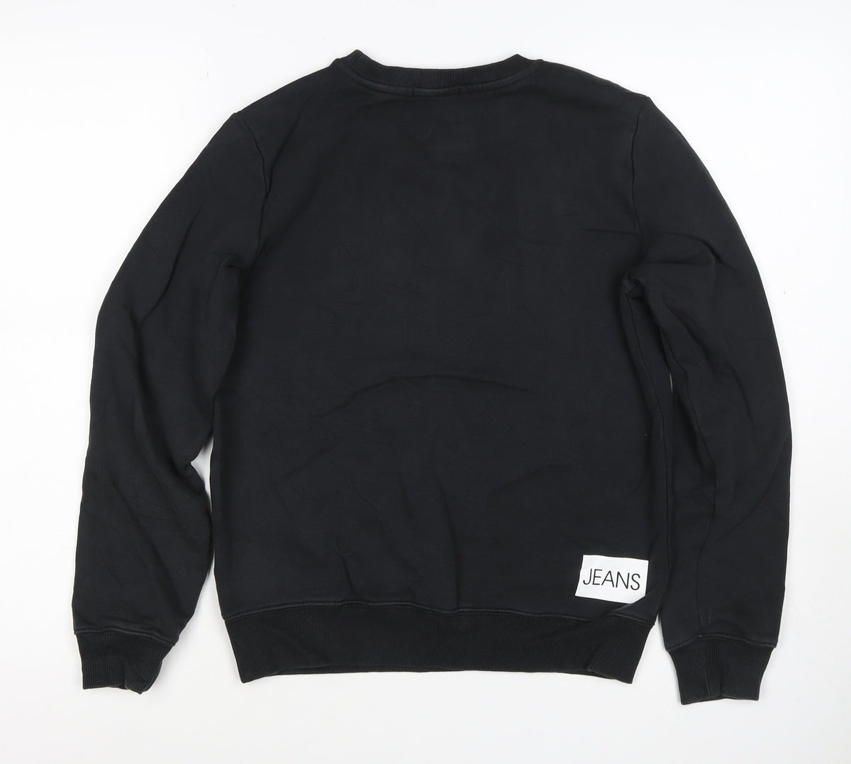 Calvin Klein Jeans Women’s Black M Logo Pullover Crew Sweatshirt