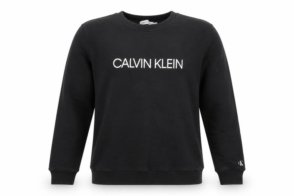 Calvin Klein Jeans Women’s Black M Logo Pullover Crew Sweatshirt