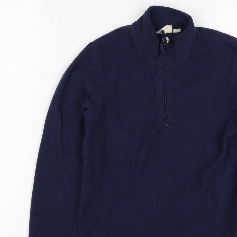Mountain Warehouse Boys Blue 11-12 Years 1/4 Zip Fleece Sweatshirt