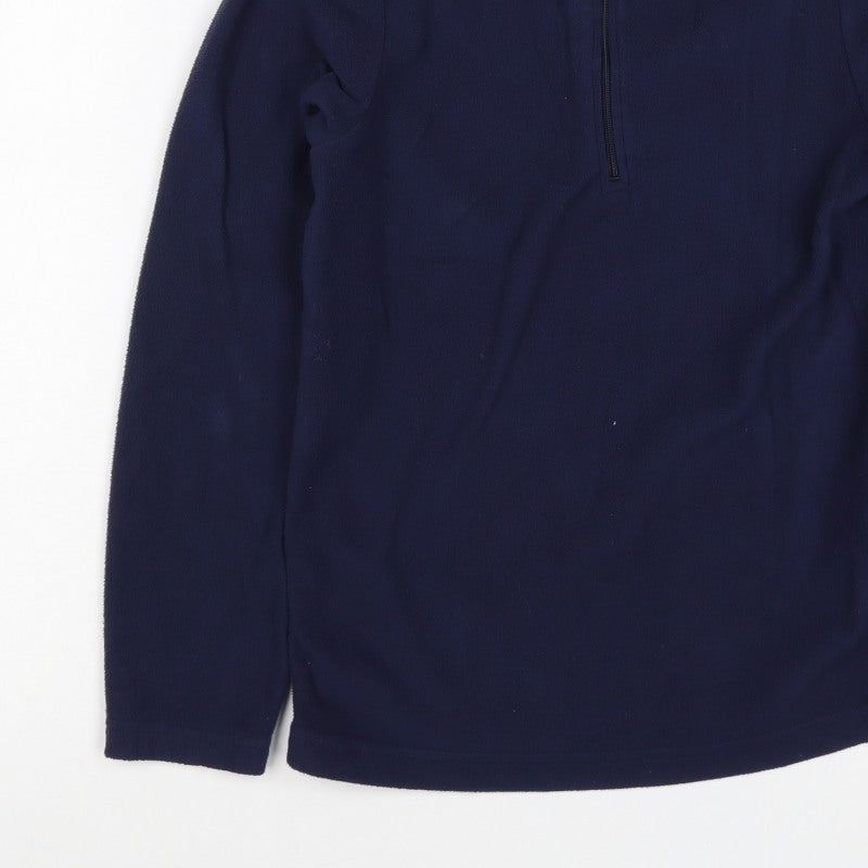 Mountain Warehouse Boys Blue 11-12 Years 1/4 Zip Fleece Sweatshirt
