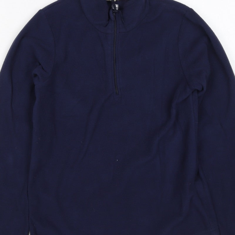 Mountain Warehouse Boys Blue 11-12 Years 1/4 Zip Fleece Sweatshirt