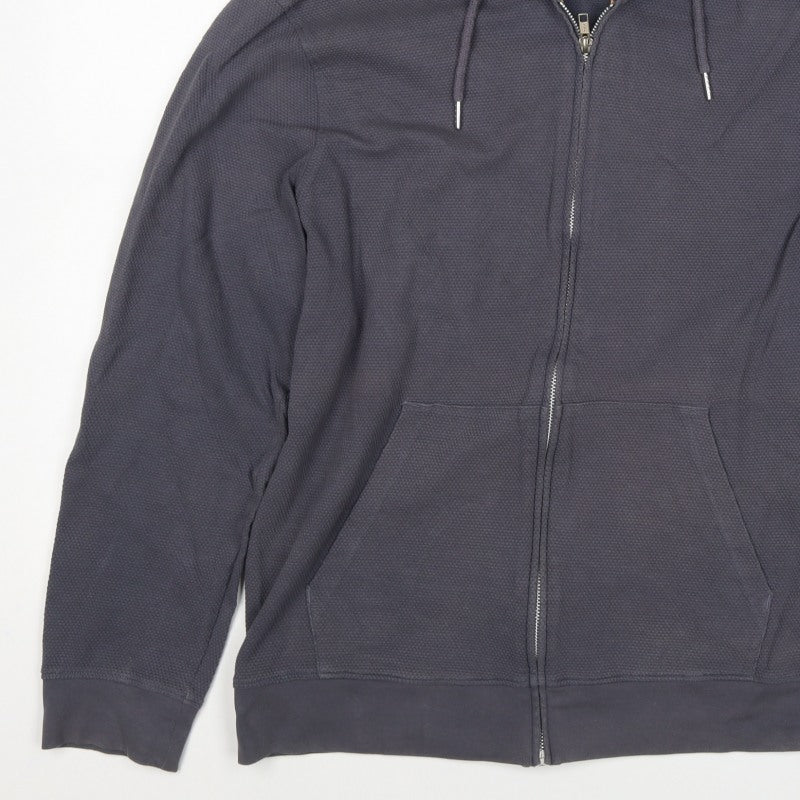 Next Men’s Blue L Full Zip Hooded Cotton Blend Hoodie