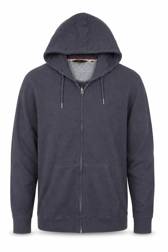 Next Men’s Blue L Full Zip Hooded Cotton Blend Hoodie