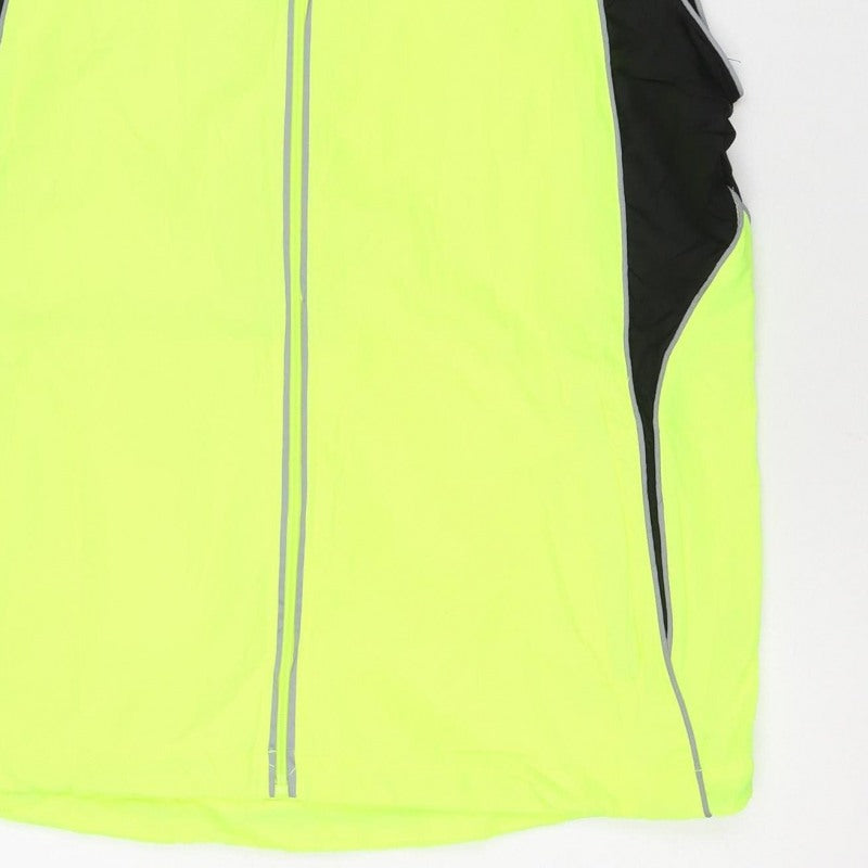 Run 365 Mens Yellow Black M Windbreaker Reflective Running Cycling Jacket